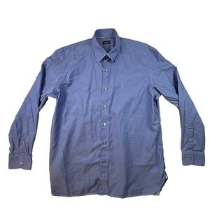 Ermenegildo Zegna Men's 2XL Dress Shirt Blue LS SEE DESCRIPTION